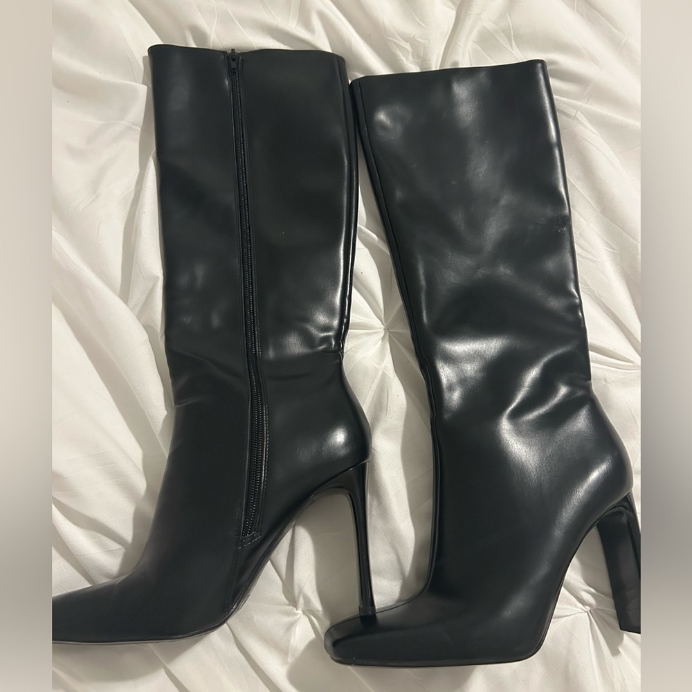 Zara Black Heeled Boots